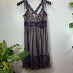 GENTLY USED Moulinette Soeurs Floral Mesh Applique Princess Dress SIZE 10